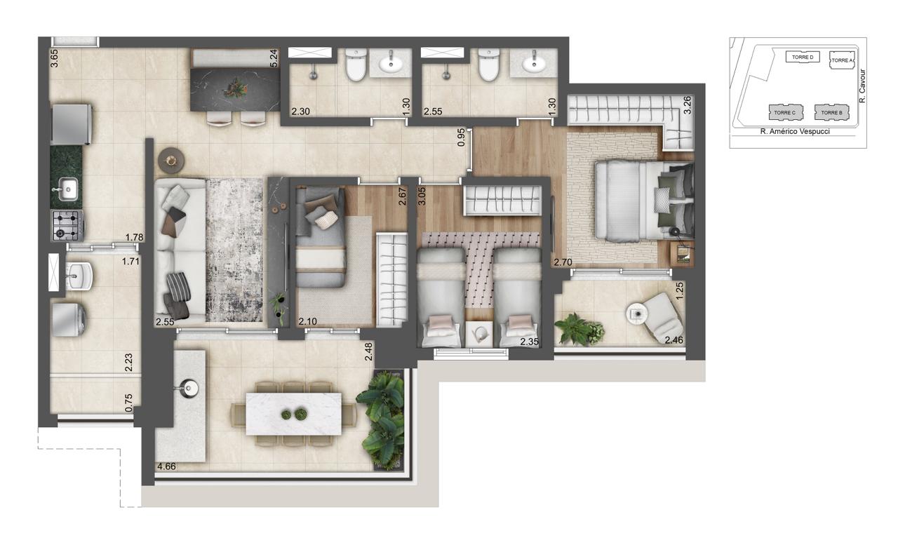 Imagem Apartamento com 3 Quartos à Venda, 72 m²em Vila Prudente - São Paulo