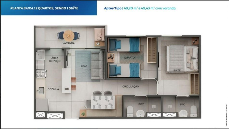 Imagem Apartamento com 2 Quartos à Venda, 50 m² em Sancho - Recife