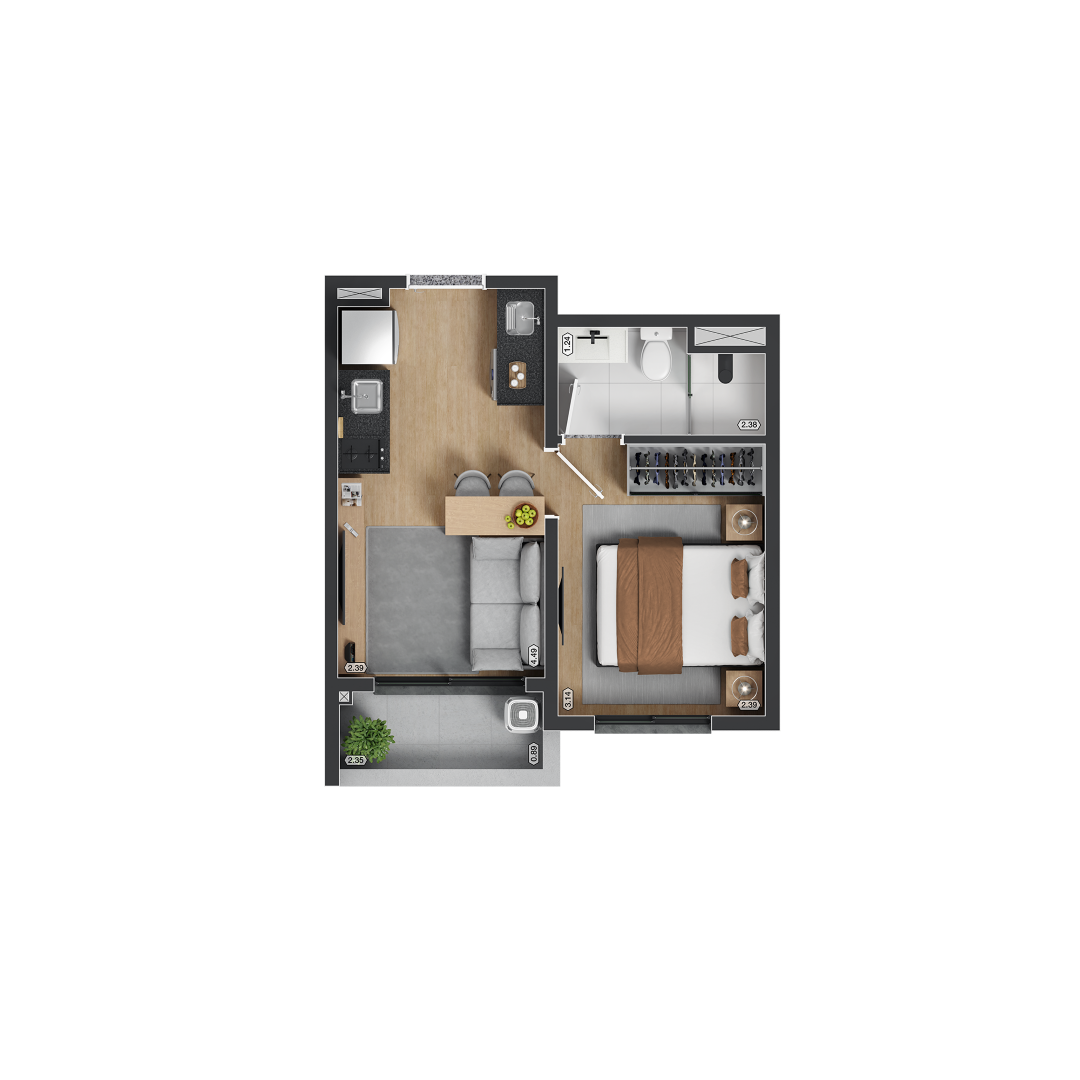 Foto do imóvel: Apartamento com 1 Quarto à Venda, 27 m² em Santo Amaro - São Paulo