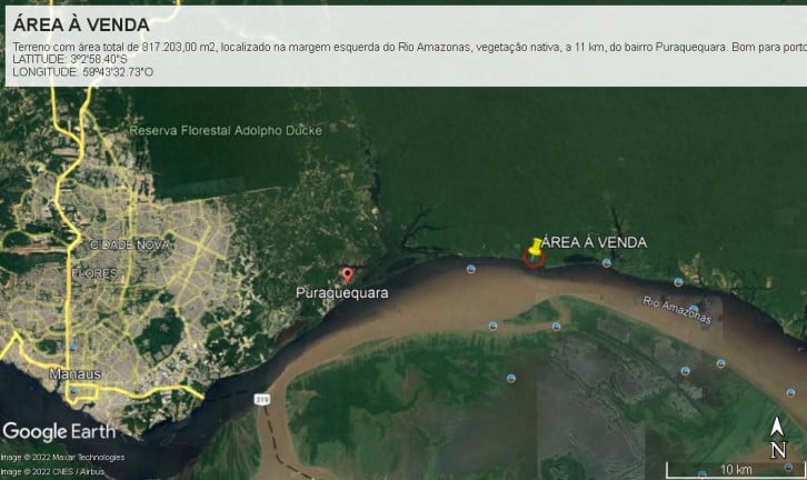 Imagem Terreno à Venda, 817.203 m²em Puraquequara - Manaus