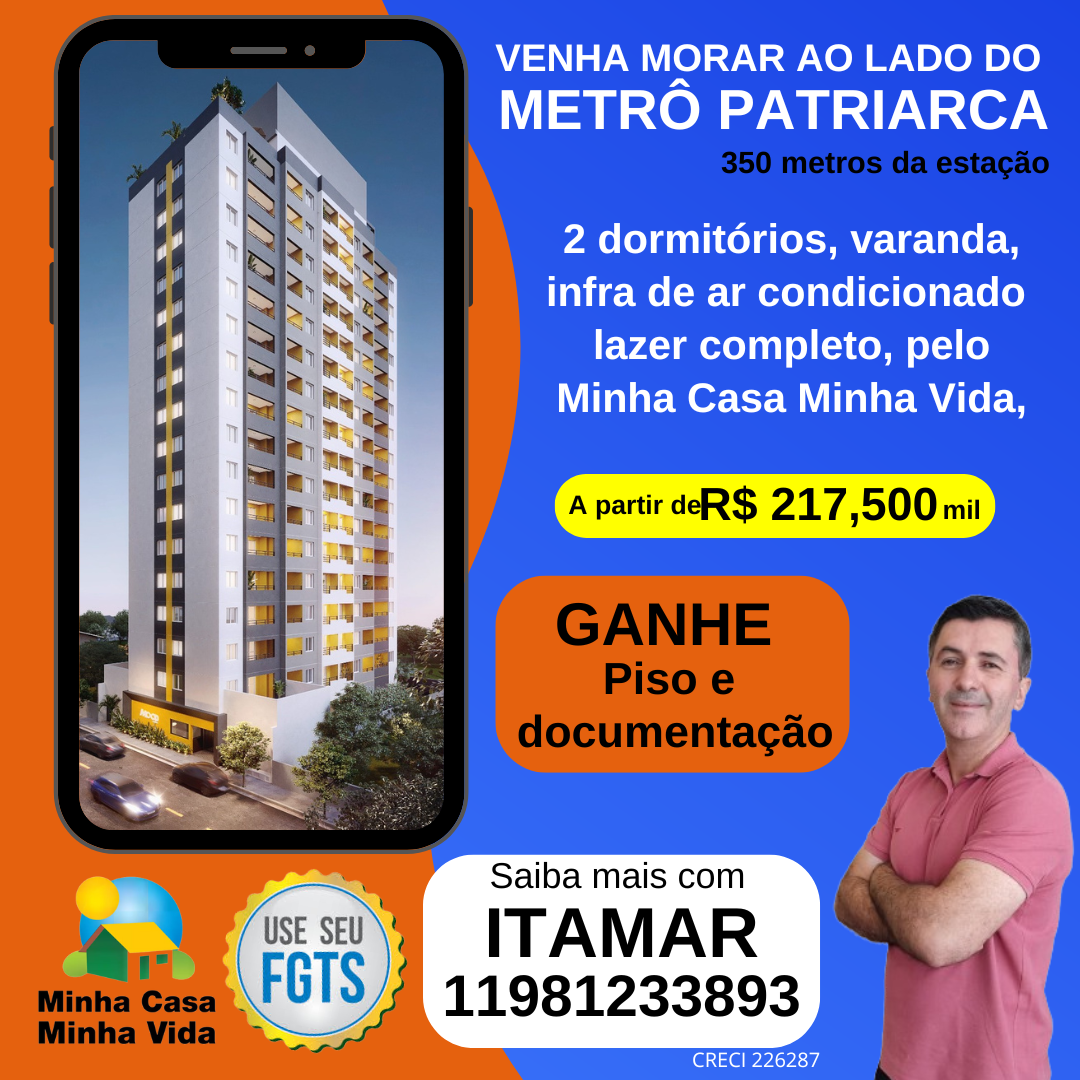 Imagem Apartamento com 2 Quartos à Venda, 36 m²em Cidade Patriarca - São Paulo