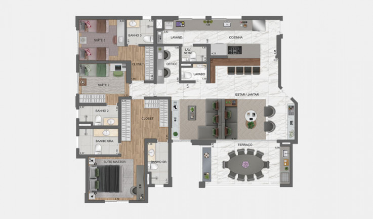 Imagem Apartamento com 4 Quartos à Venda, 132 m² em City América - São Paulo