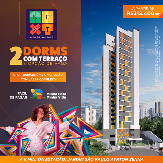 Apartamento com 2 Quartos à Venda, 42 m²em Santana - São Paulo