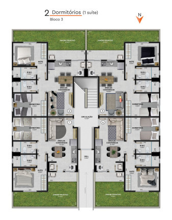 Imagem Apartamento com 2 Quartos à Venda, 42 m² em Cristo Rei - Içara