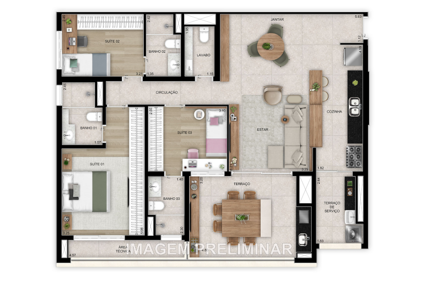Imagem Apartamento com 3 Quartos à Venda, 24 m²em Tatuapé - São Paulo