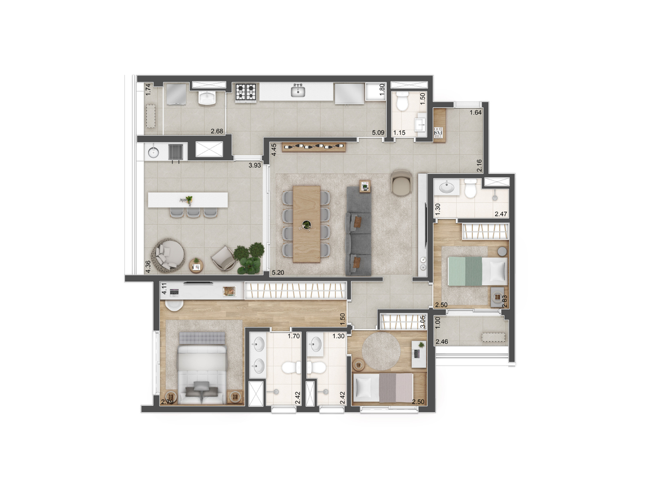 Foto do imóvel: Apartamento com 3 Quartos à Venda, 95 m² em Santo Amaro - São Paulo