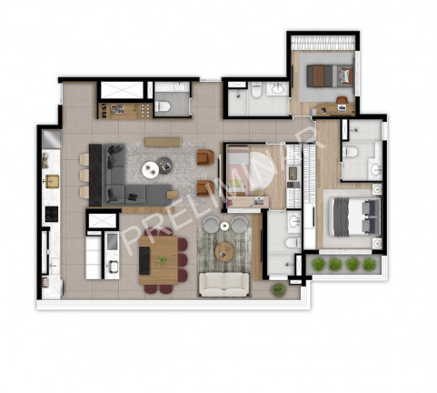 Imagem Apartamento com 3 Quartos à Venda, 128 m² em Vila Firmiano Pinto - São Paulo