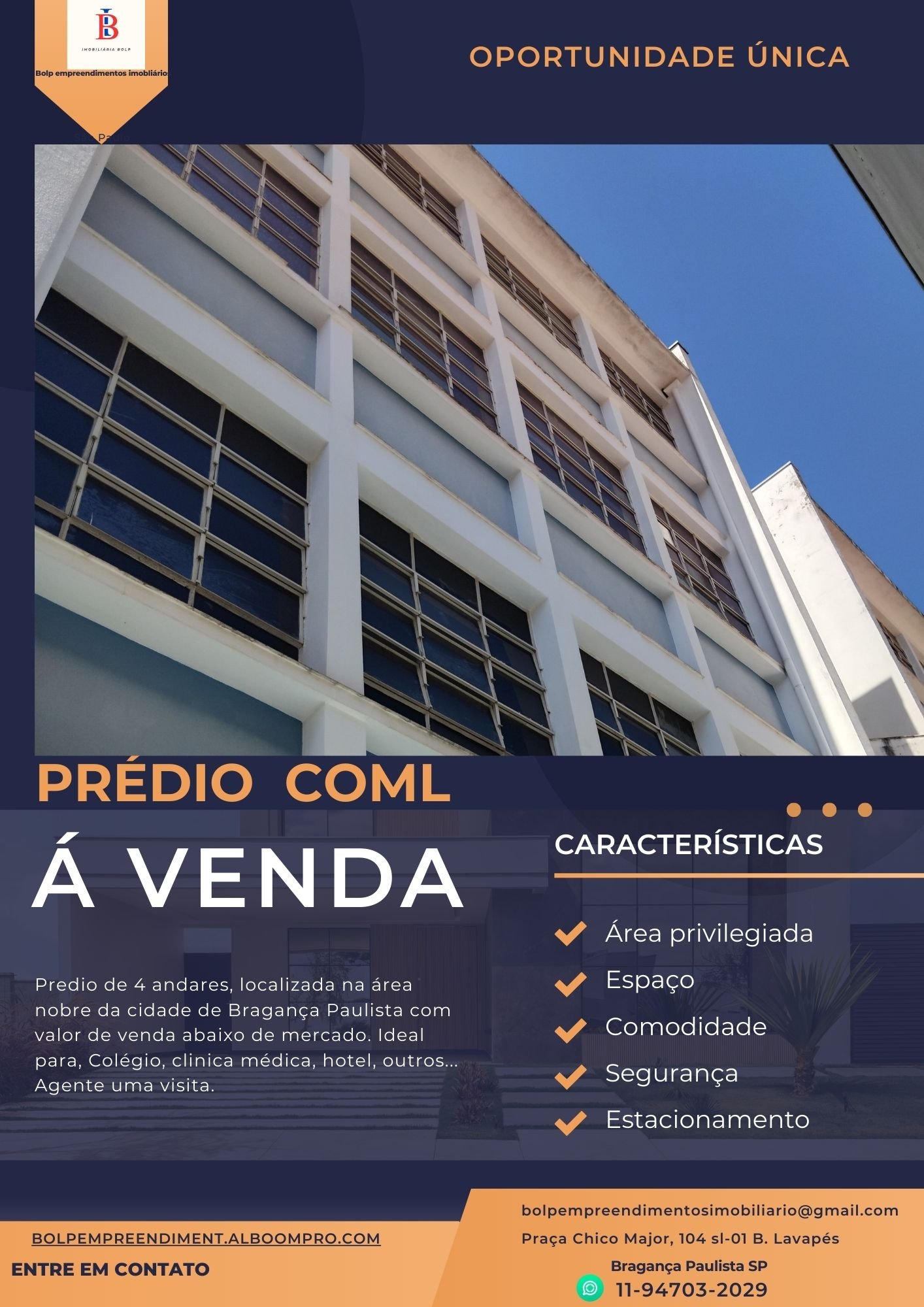 Foto do imóvel: Imóvel Comercial à Venda ou Locação, 1.565 m² em Centro - Bragança Paulista