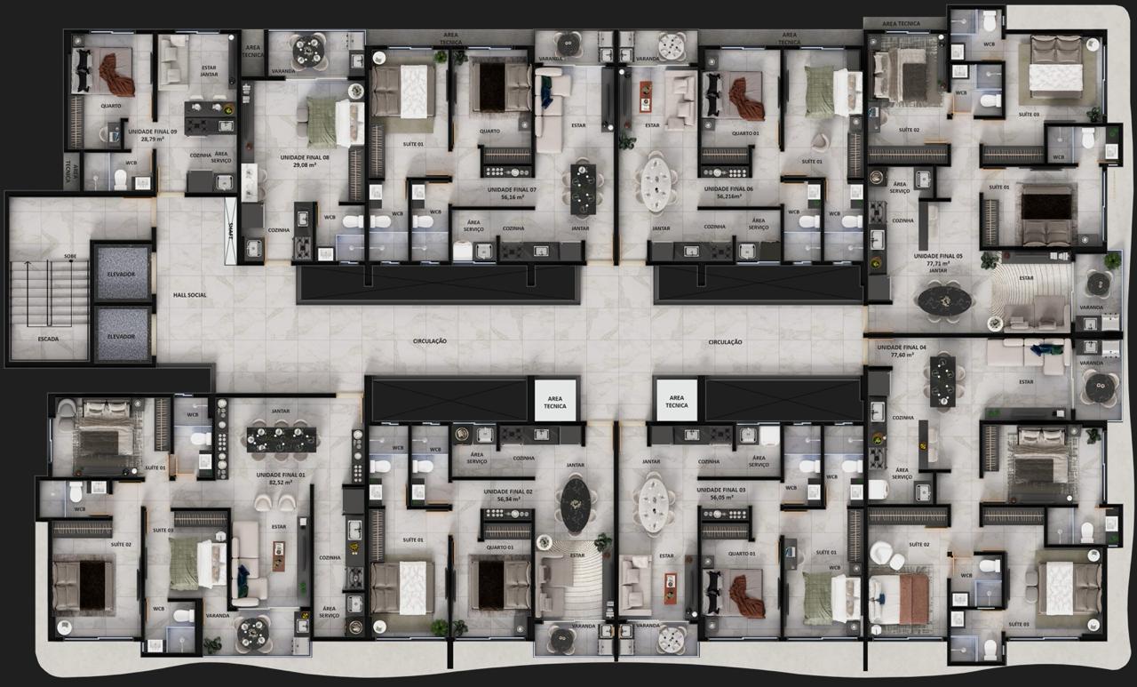 Imagem Apartamento com 2 Quartos à Venda, 57 m²em Intermares - Cabedelo