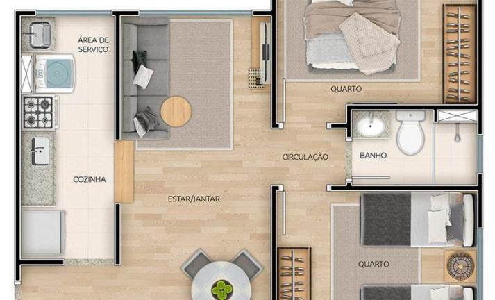 Imagem Apartamento com 2 Quartos à Venda, 46 m² em água Santa - Rio De Janeiro