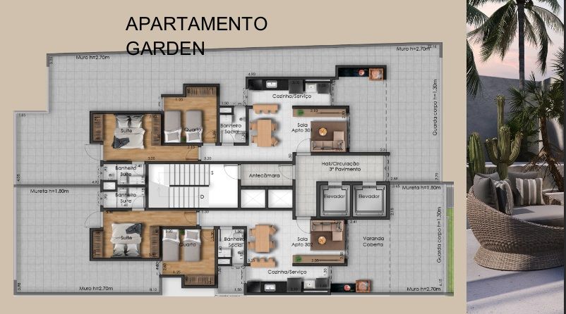 Foto do imóvel: Apartamento com 2 Quartos à Venda, 135 m² em Alto dos Passos - Juiz de Fora