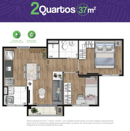 Apartamento com 2 Quartos à Venda,  em Jardim Celeste - São Paulo