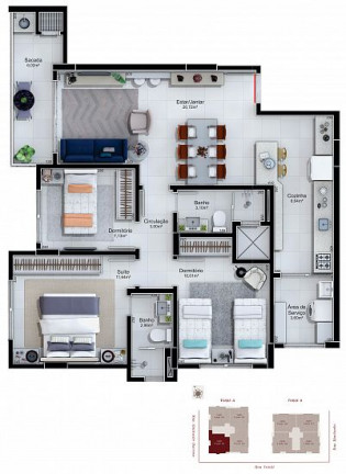 Imagem Apartamento com 3 Quartos à Venda, 174 m² em Centro - Criciúma