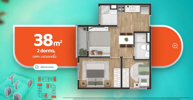Foto do imóvel: Apartamento com 2 Quartos à Venda, 38 m² em Vila Sofia - São Paulo