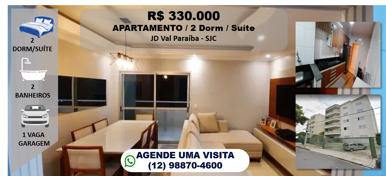 Imagem Apartamento com 2 Quartos à Venda, 71 m²em Vila Patrícia - São José dos Campos