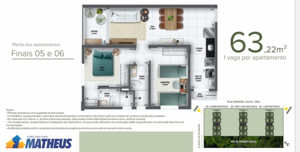 Imagem Apartamento com 2 Quartos à Venda, 63 m²em Centro - Bertioga