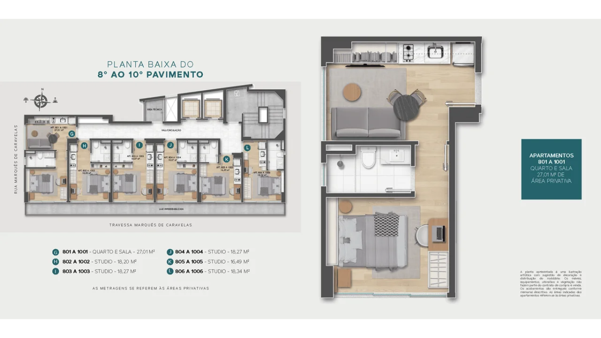Apartamento com 1 Quarto à Venda, 22 m²em Barra - Salvador