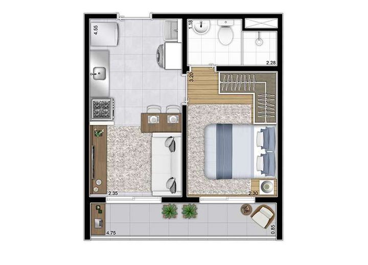 Imagem Apartamento com 1 Quarto à Venda, 37 m² em Vila Penteado - São Paulo