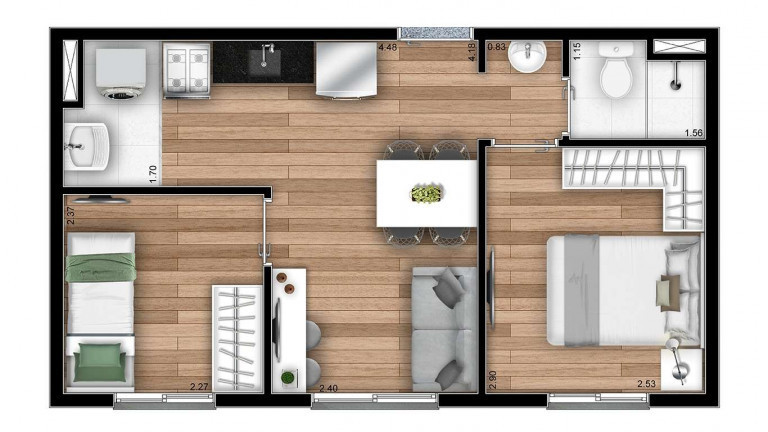 Imagem Apartamento com 2 Quartos à Venda, 35 m² em Vila Barbosa - São Paulo