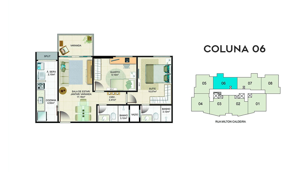 Foto do imóvel: Apartamento com 3 Quartos à Venda ou Temporada, 60 m²em Itapuã - Vila Velha