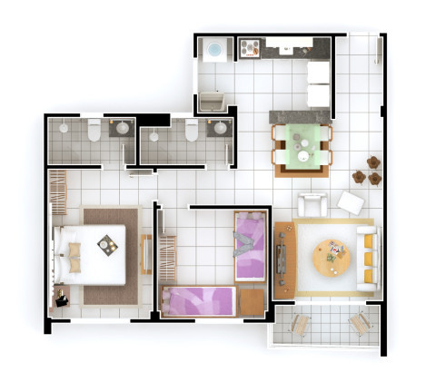 Imagem Apartamento com 2 Quartos à Venda,  em Nova Parnamirim - Parnamirim