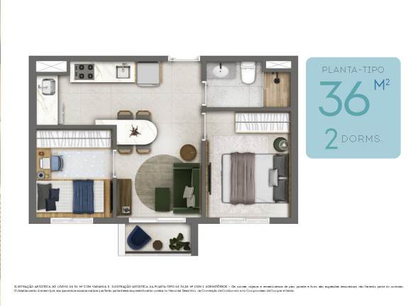 Imagem Apartamento com 2 Quartos à Venda, 44 m² em Quarta Parada - São Paulo