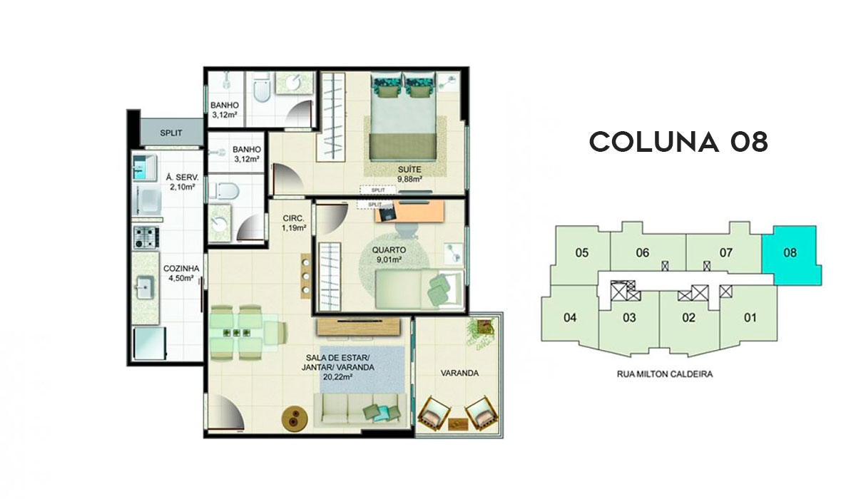 Foto do imóvel: Apartamento com 3 Quartos à Venda ou Temporada, 60 m²em Itapuã - Vila Velha