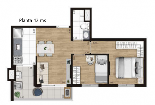 Imagem Apartamento com 2 Quartos à Venda, 42 m²em Vila Vermelha - São Paulo