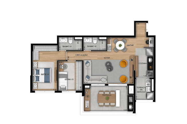 Apartamento com 3 Quartos à Venda, 70 m² em Vila Guilhermina - São Paulo