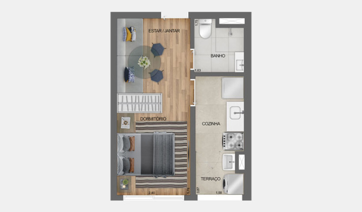 Apartamento à Venda, 36 m²em Jardim Independência - São Paulo