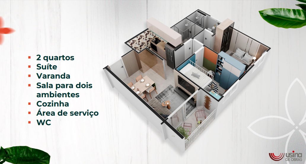 Apartamento com 2 Quartos à Venda ou Temporada, 43 m²em Várzea - Recife