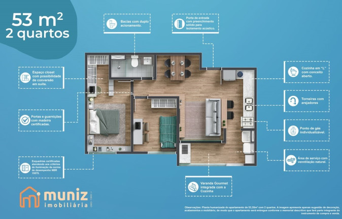 Imagem Apartamento com 2 Quartos à Venda, 51 m² em Janga - Paulista