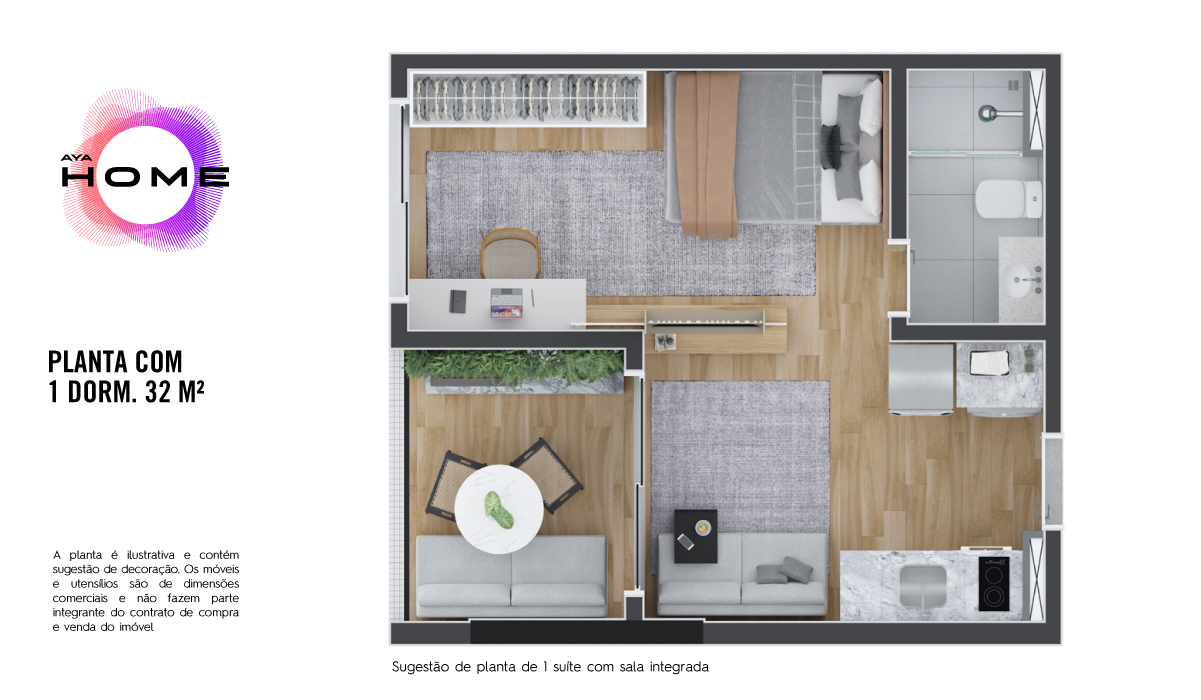 Foto do imóvel: Apartamento com 1 Quarto à Venda, 31 m² em Centro - Curitiba