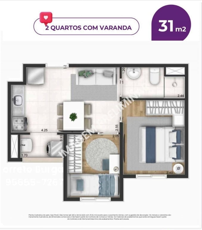 Foto do imóvel: Apartamento com 2 Quartos à Venda, 34 m² em Vila Zelina - São Paulo
