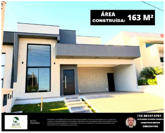 Imagem Casa de Condomínio com 3 Quartos à Venda, 163 m² em Parque Ibiti Reserva - Sorocaba