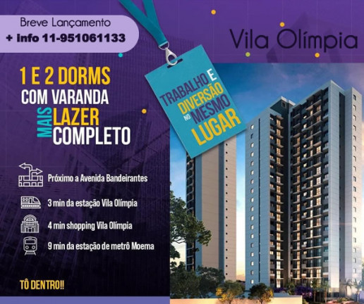 Imagem Apartamento com 2 Quartos à Venda, 37 m²em Vila Olímpia - São Paulo