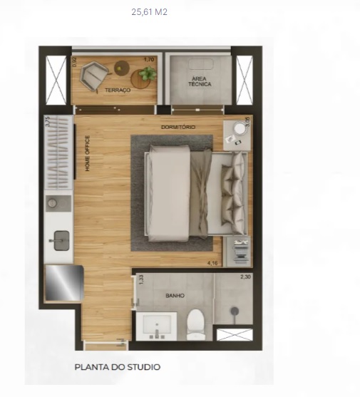 Apartamento com 2 Quartos à Venda, 53 m²em Vila Clementino - São Paulo