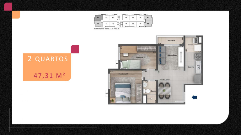 Apartamento com 2 Quartos à Venda, 47 m²em Bonsucesso - Rio de Janeiro