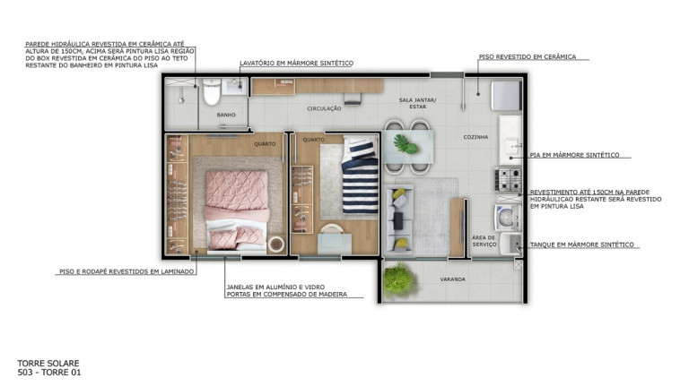 Imagem Apartamento com 2 Quartos à Venda, 37 m² em Mondubim - Fortaleza
