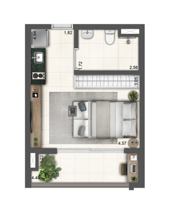 Imagem Apartamento com 1 Quarto à Venda,  em Chácara Inglesa - São Paulo