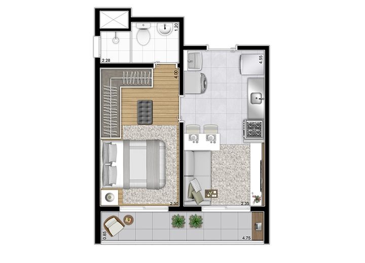 Imagem Apartamento com 1 Quarto à Venda, 37 m² em Vila Penteado - São Paulo