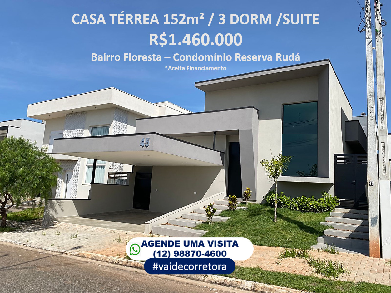 Imagem Casa de Condomínio com 3 Quartos à Venda, 152 m²em Loteamento Floresta - São José dos Campos