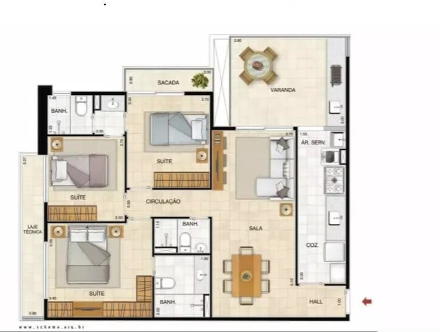 Foto do imóvel: Apartamento com 3 Quartos à Venda ou Locação, 88 m² em Recreio dos Bandeirantes - Rio de Janeiro