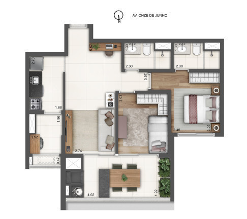 Imagem Apartamento com 2 Quartos à Venda, 70 m²em Vila Clementino - São Paulo