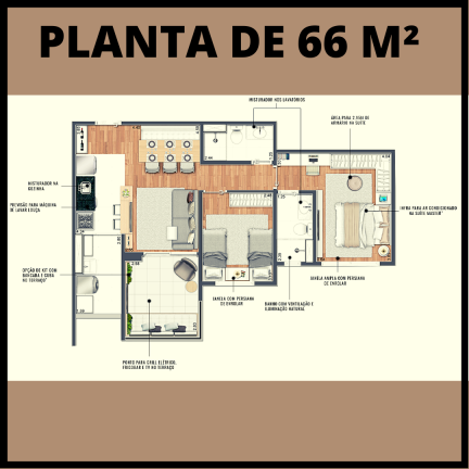 Apartamento com 2 Quartos à Venda, 66 m² em Santo Amaro - São Paulo