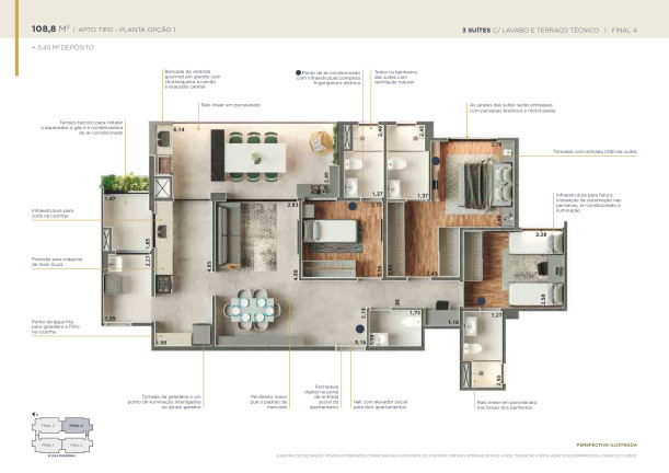Imagem Apartamento com 3 Quartos à Venda, 112 m² em Campestre - Santo André