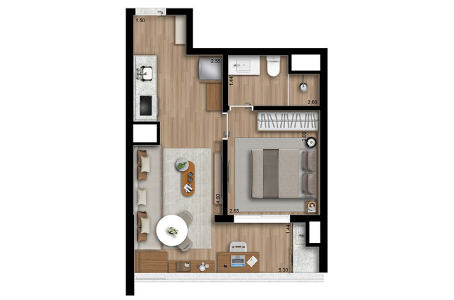 Apartamento com 1 Quarto à Venda, 38 m² em Perdizes - São Paulo