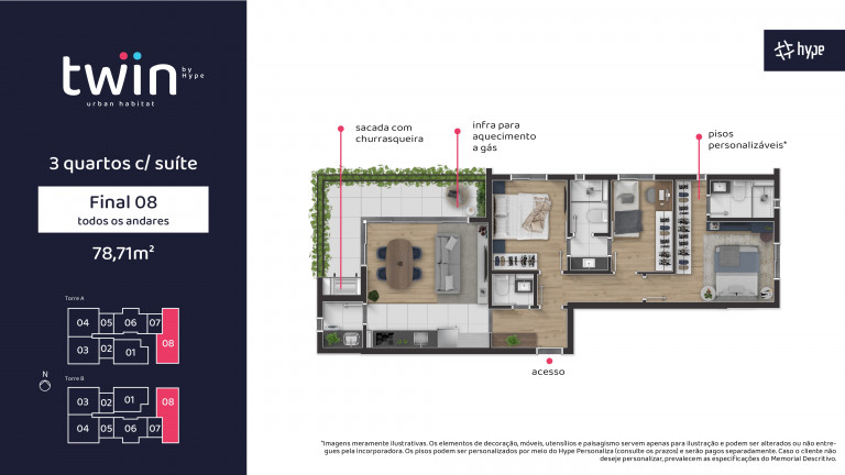 Imagem Apartamento com 3 Quartos à Venda, 79 m² em Portão - Curitiba