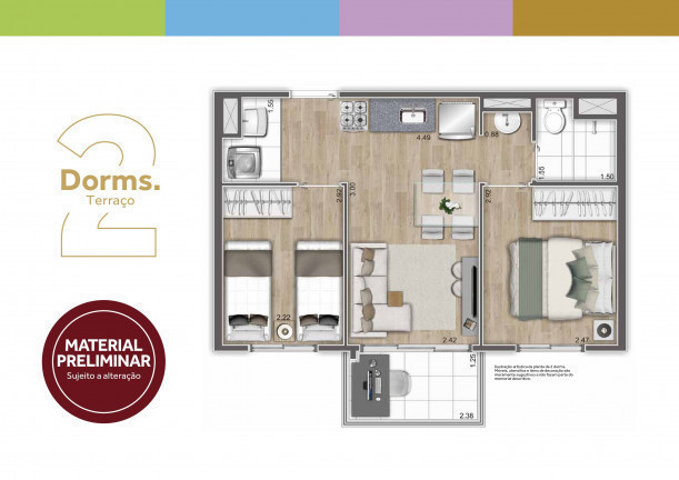 Imagem Apartamento com 3 Quartos à Venda, 49 m²em Planalto Paulista - São Paulo