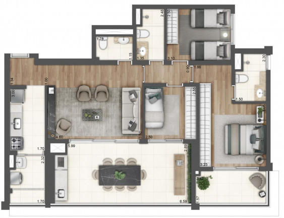 Apartamento com 3 Quartos à Venda, 107 m² em Sacomã - São Paulo